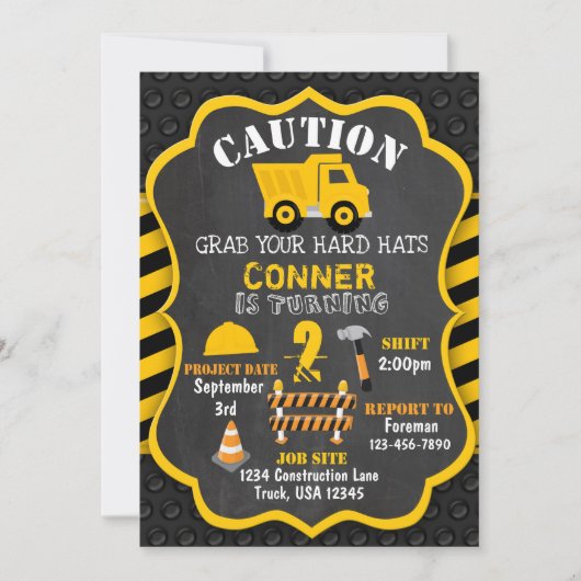 Aankondiging van een uitnodiging voor de bouw | Du (Voorkant)