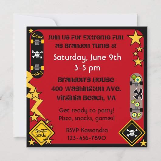 Aankondiging van een uitnodiging voor een vrijdag (Achterkant)