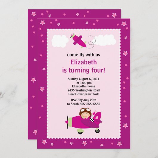 Aankondiging van een vliegveld met een kleine pilo (Voorkant / Achterkant)