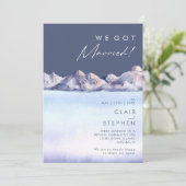 Aankondiging van een winterberg-avondtrouwpartij o (Staand voorkant)