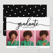 Aankondiging van eindexamen middelbare school 3 fo (Voorkant / Achterkant)