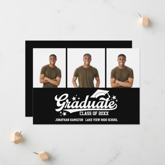 Aankondiging van eindexamen middelbare school 3 fo (Voorkant / Achterkant in situ)