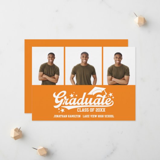 Aankondiging van eindexamen middelbare school 3 fo (Voorkant / Achterkant in situ)