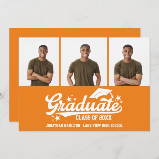 Aankondiging van eindexamen middelbare school 3 fo (Voorkant / Achterkant)