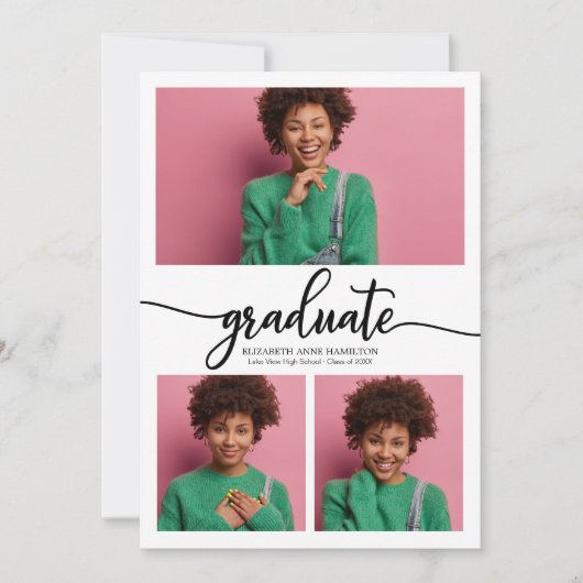 Aankondiging van eindexamen middelbare school 3 fo (Voorkant)