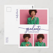 Aankondiging van eindexamen middelbare school 3 fo briefkaart (Voorkant / Achterkant)