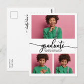 Aankondiging van eindexamen middelbare school 3 fo briefkaart (Voorkant / Achterkant)
