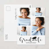 Aankondiging van eindexamen middelbare school 4 fo briefkaart (Voorkant / Achterkant)