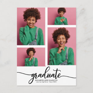 Aankondiging van eindexamen middelbare school 4 fo briefkaart