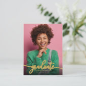 Aankondiging van eindexamen middelbare school Eenv Briefkaart (Staand voorkant)