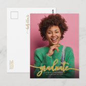 Aankondiging van eindexamen middelbare school Eenv Briefkaart (Voorkant / Achterkant)