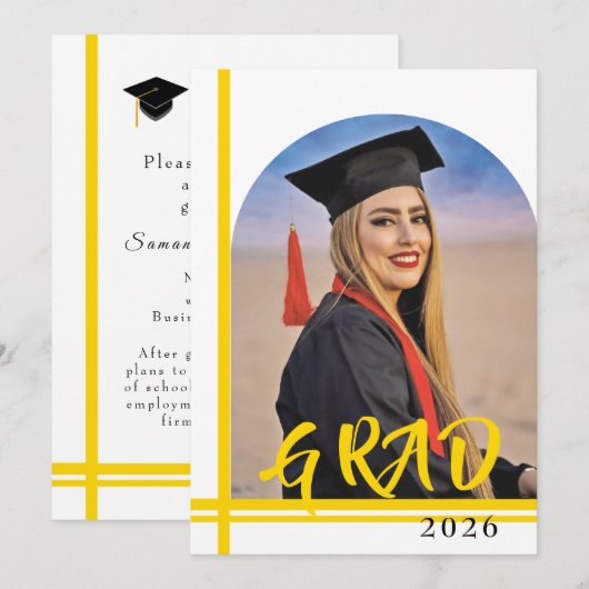 Aankondiging van eindexamen universiteit gouden li (Voorkant / Achterkant)