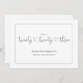 Aankondiging van eindexamen van een lieve vrouw (Voorkant / Achterkant)