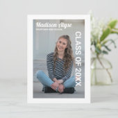 Aankondiging van eindexamenfoto met bewerkbare kle (Staand voorkant)