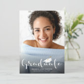 Aankondiging van eindexamenfoto van de middelbare  (Staand voorkant)