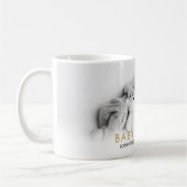 Aankondiging van Elegant Baby Birth Stats Foto Koffiemok (Links)