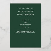 Aankondiging van Elegant Gold Foil Tassel Afstuder (Achterkant)