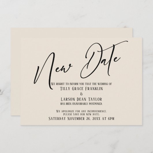 Aankondiging van Elegant Handscripting nieuwe datu (Voorkant / Achterkant)