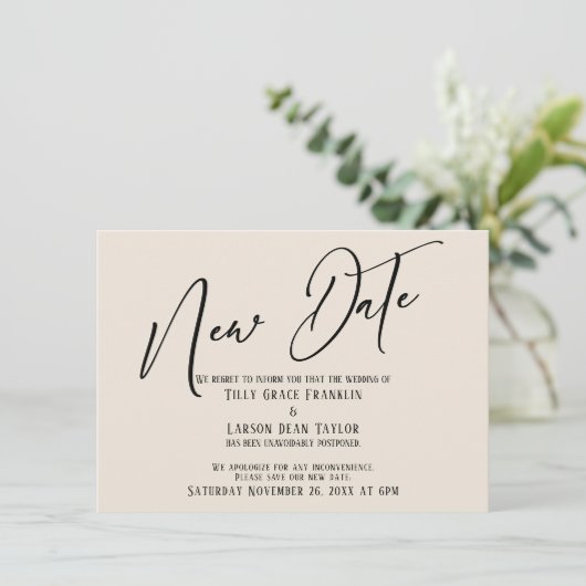 Aankondiging van Elegant Handscripting nieuwe datu (Staand voorkant)