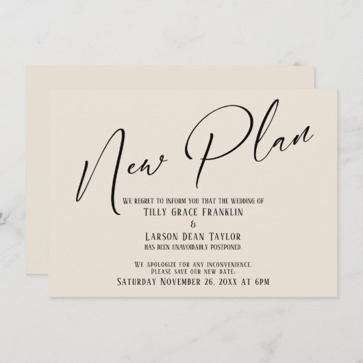 Aankondiging van Elegant Handwriting New Plan Crea (Voorkant / Achterkant)