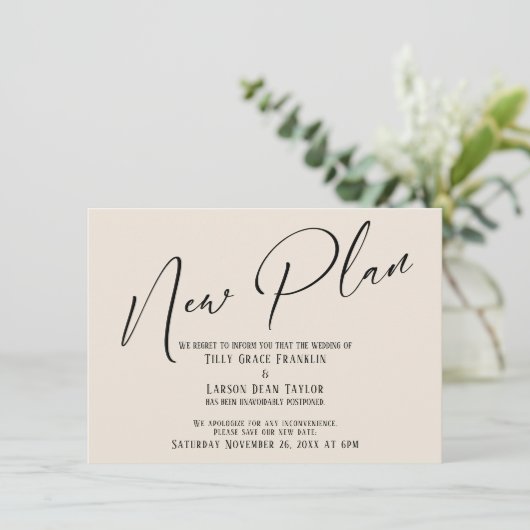 Aankondiging van Elegant Handwriting New Plan Crea (Staand voorkant)