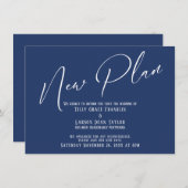 Aankondiging van Elegant Handwriting New Plan Navy (Voorkant / Achterkant)