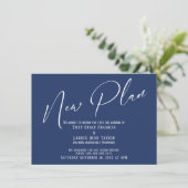 Aankondiging van Elegant Handwriting New Plan Navy (Staand voorkant)