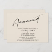 Aankondiging van Elegant Handwriting Wedding Delay (Voorkant / Achterkant)