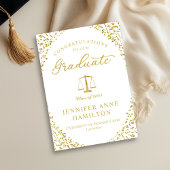 Aankondiging van Elegant Law School Afstuderen Fot