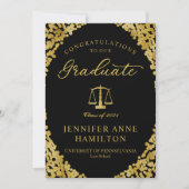 Aankondiging van Elegant Law School Afstuderen Fot (Voorkant)