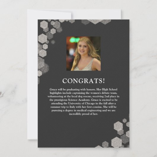 Aankondiging van Elegant Photo Afstuderen (Achterkant)