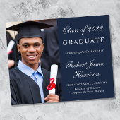 Aankondiging van Elegant Photo Blue Afstuderen