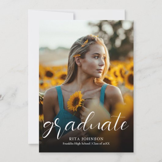 Aankondiging van Elegant Photo High School Afstude (Voorkant)