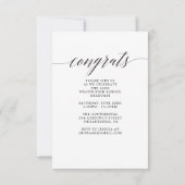 Aankondiging van Elegant Script-Afstuderen met fot (Achterkant)