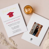 Aankondiging van Elegant Script Gold Foil-Afstuder