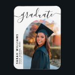 Aankondiging van Elegant Script Modern Afstuderen Magneet<br><div class="desc">Elegant Script Modern Afstuderen Announcement Kaart</div>