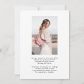 Aankondiging van Elegant Script Multi Photo Afstud (Achterkant)