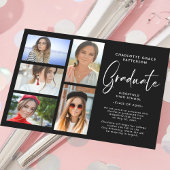 Aankondiging van Elegant Script Multi Photo Afstud