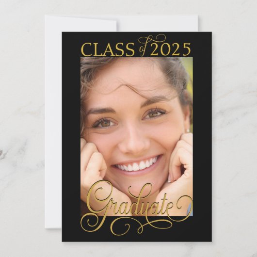 Aankondiging van Elegant Script Photo Overlay-Afst (Voorkant)