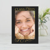 Aankondiging van Elegant Script Photo Overlay-Afst (Staand voorkant)