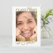 Aankondiging van Elegant Script Photo Overlay-Afst (Staand voorkant)