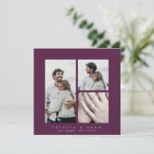 Aankondiging van Elegant Square Multi Photo Verlov (Staand voorkant)