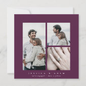 Aankondiging van Elegant Square Multi Photo Verlov (Voorkant)