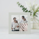 Aankondiging van Elegant Square Multi Photo Verlov (Staand voorkant)