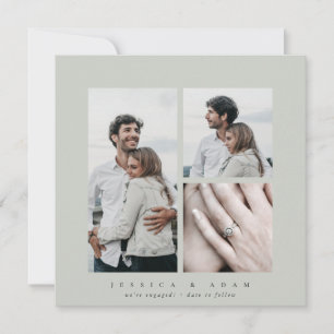 Aankondiging van Elegant Square Multi Photo Verlov