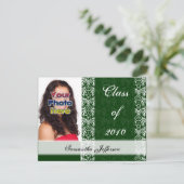 Aankondiging van elk jaar~ groen Fancy Afstuderen (Staand voorkant)