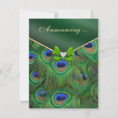 Aankondiging van Emerald Green Peacock Verloving (Voorkant)