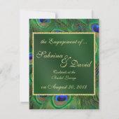Aankondiging van Emerald Green Peacock Verloving (Achterkant)