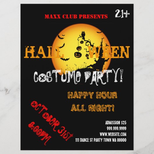 Aankondiging van evenementen van Halloween Party D Flyer (Voorkant)