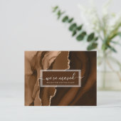 Aankondiging van externe nieuwe bedrijfslocatie briefkaart (Staand voorkant)